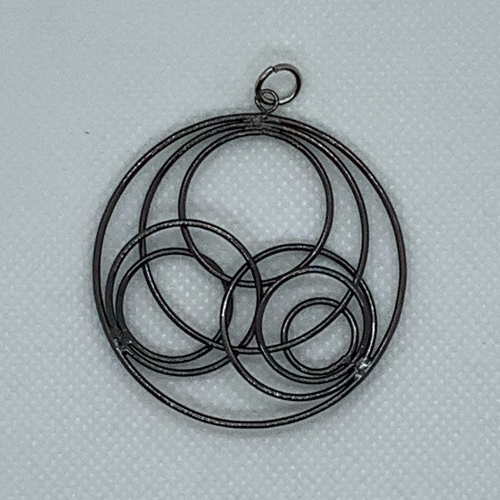 Black Multi Circle Large Pendant